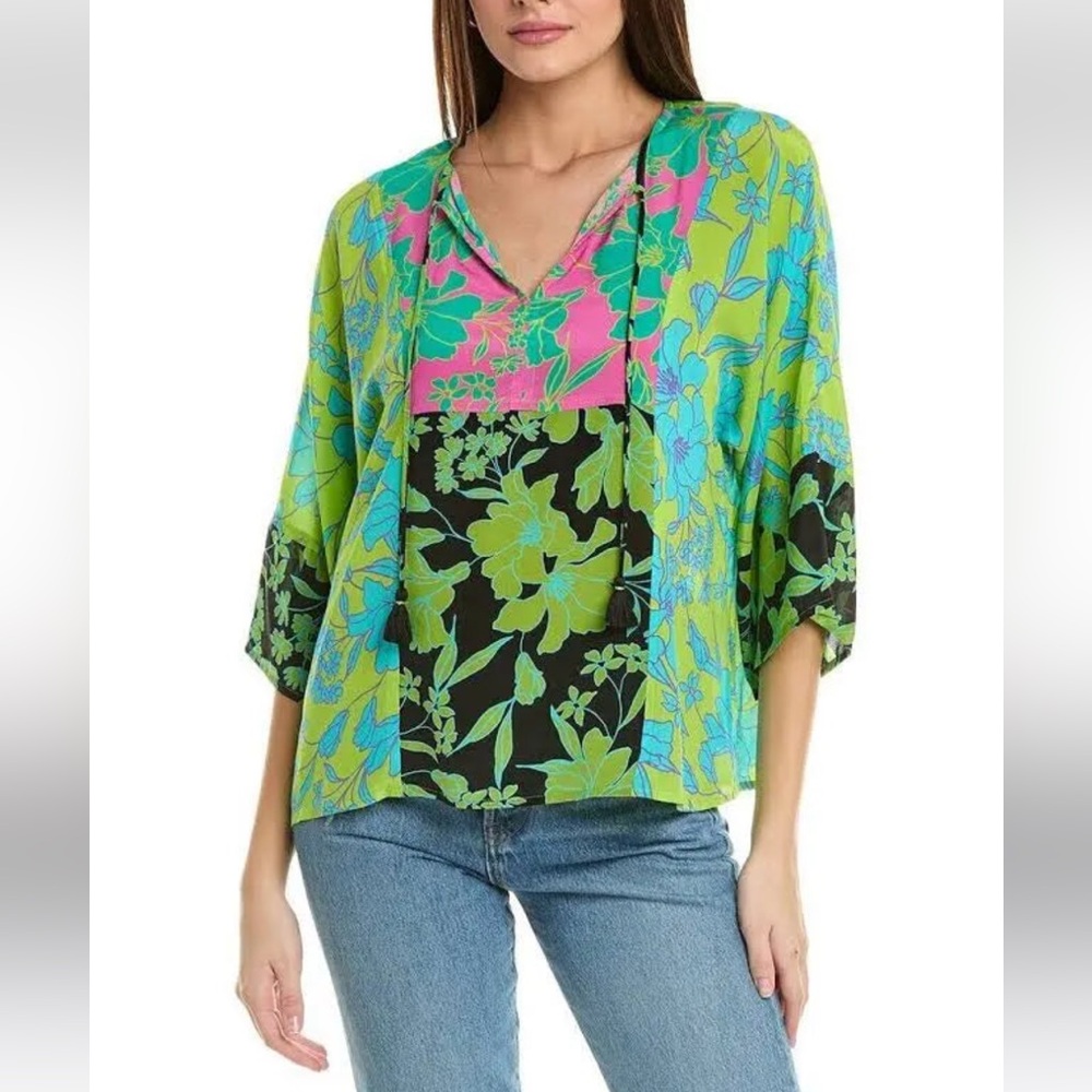 Johnny Was Miramar Kimono Sleeve Blouse